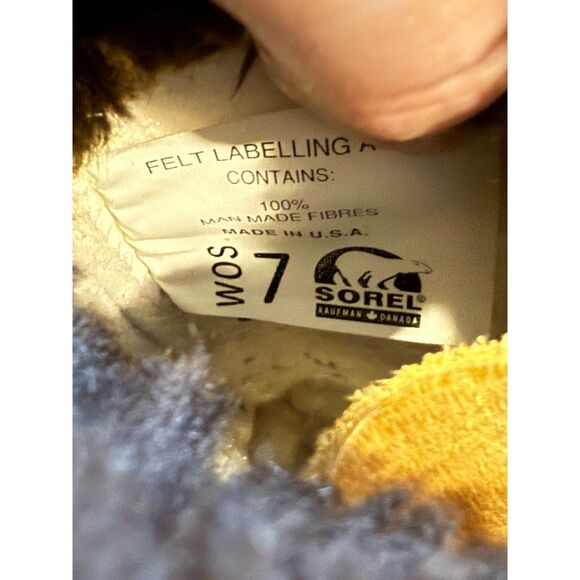 VINTAGE Badger Sorel Women’s Snow Boots Size 7 Brown Leather Waterproof Faux Fur - Picture 8 of 8